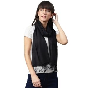 JONES NEW YORK‎ BLACK 100% VISCOSE SCARF XL